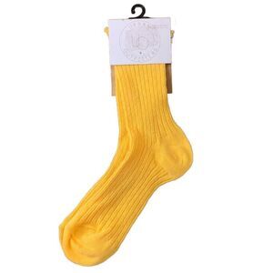 3 Pairs NWT urban outfitters ~ willow pointelle crew tangerine yellow socks
